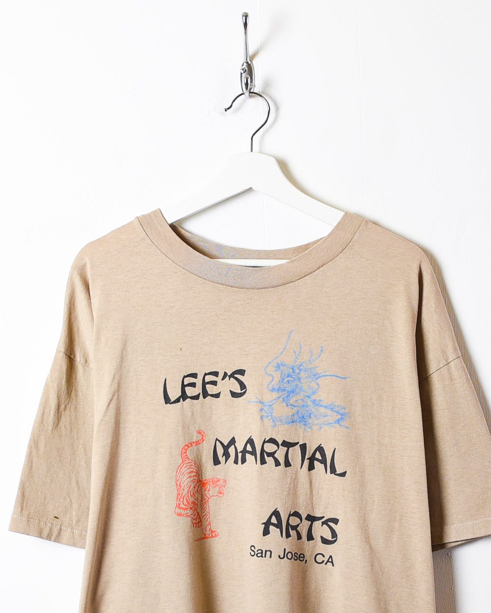 Brown Lee's Martial Arts Single Stitch T-Shirt - X-Large