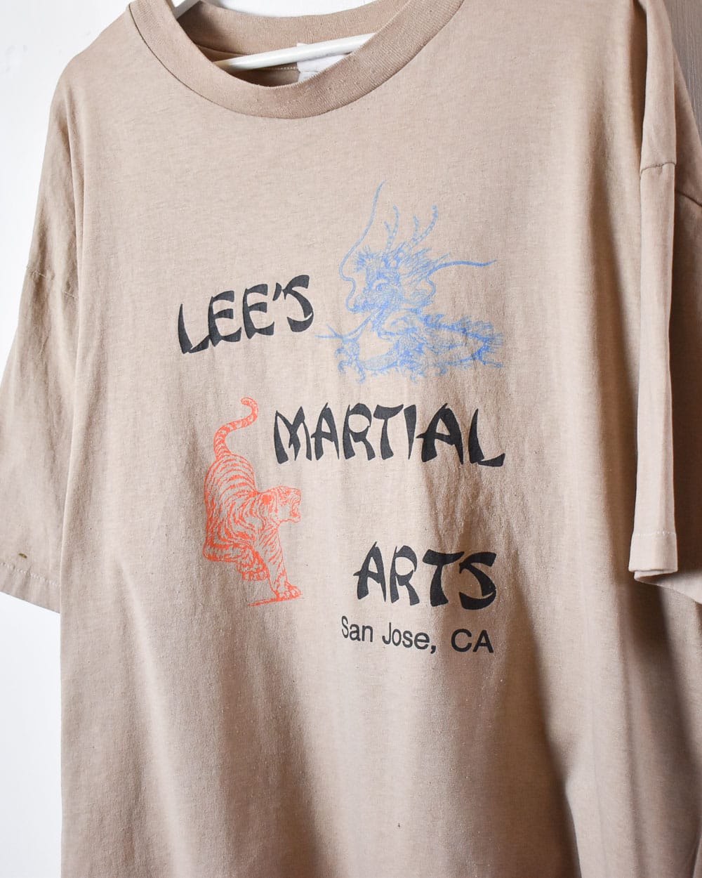 Brown Lee's Martial Arts Single Stitch T-Shirt - X-Large