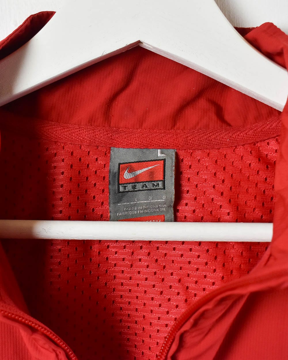 Red Nike Team George Wythe Track & Field Windbreaker Jacket - Large