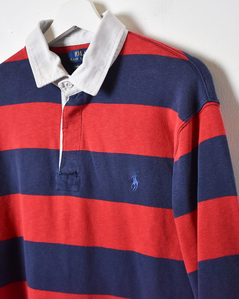 Vintage 10s+ Navy Polo Ralph Lauren Rugby Shirt - Large Cotton– Domno ...