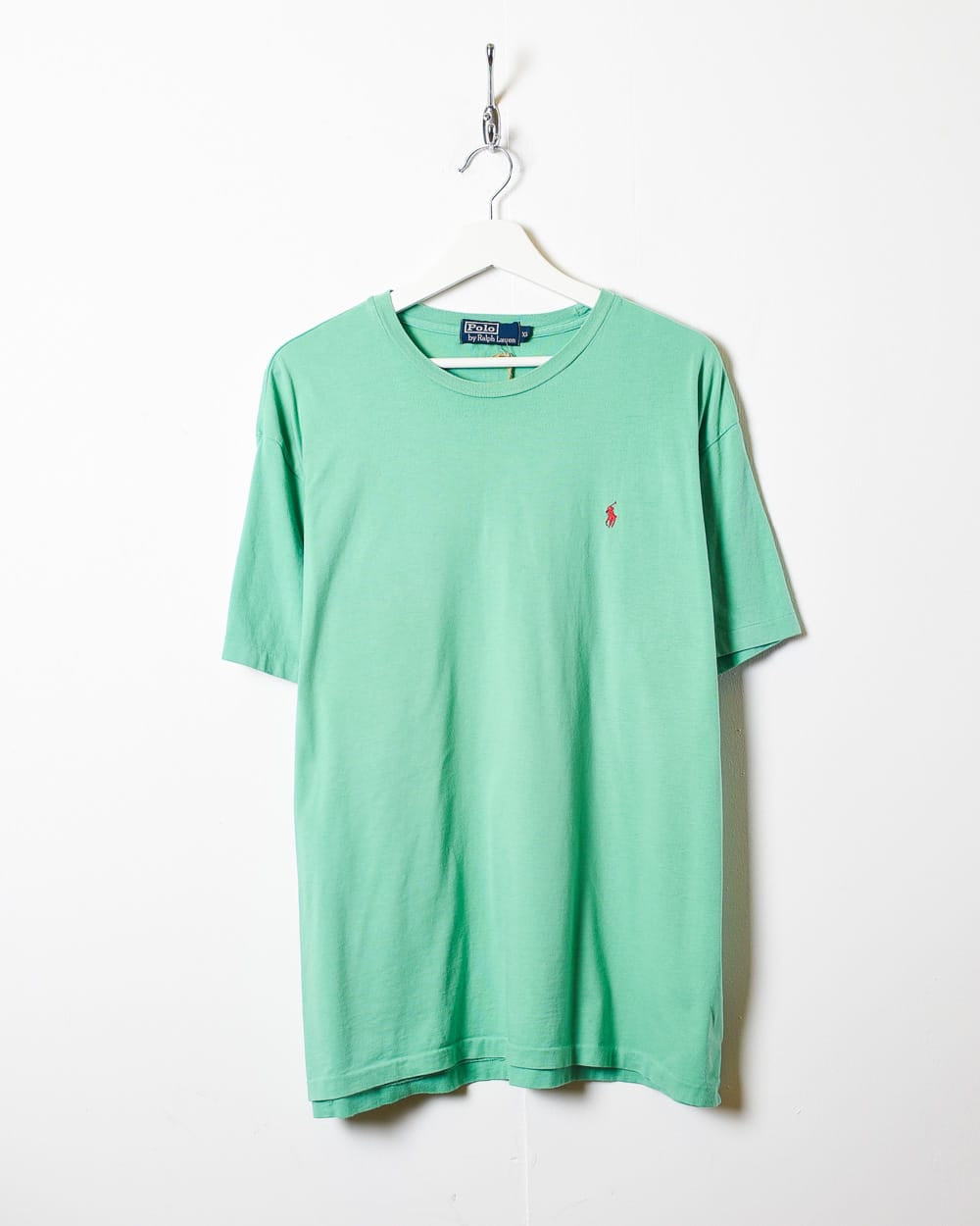 Vintage 90s Green Polo Ralph Lauren Single Stitch T-Shirt - X