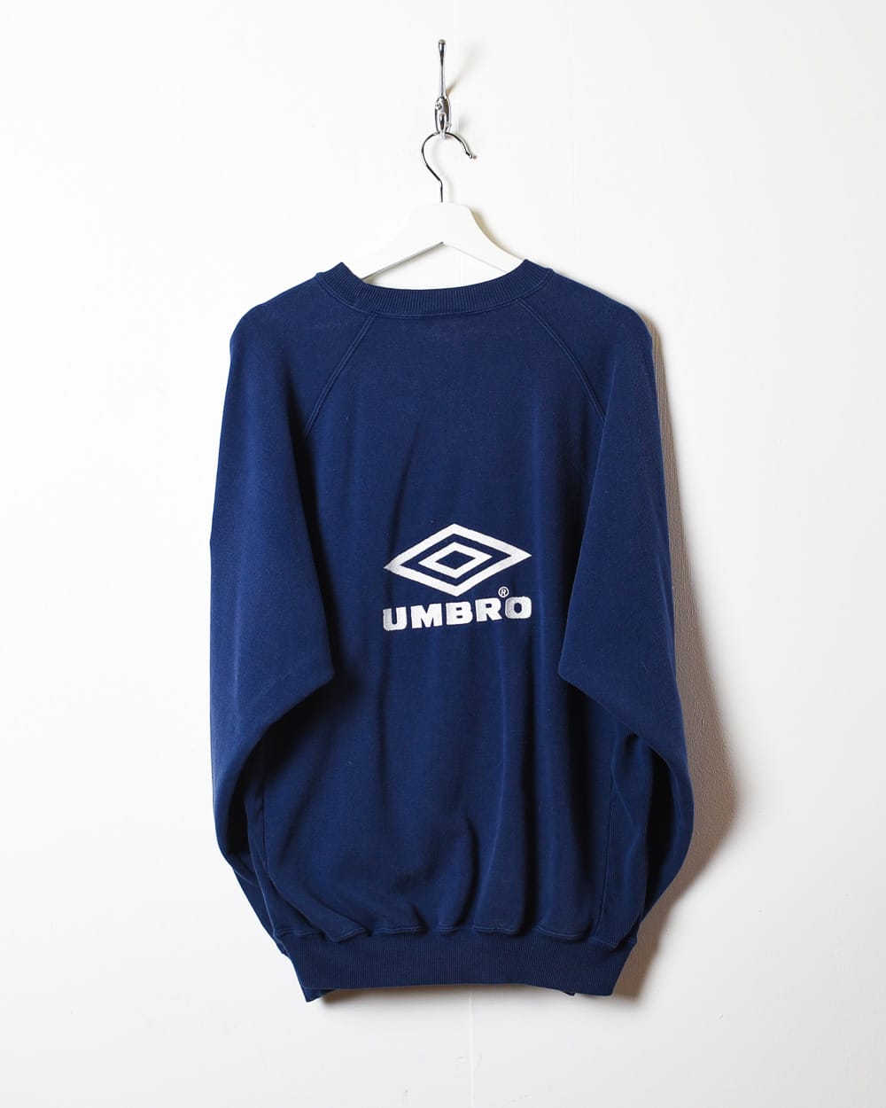 Vintage 90s Navy Umbro Sweatshirt Large Cotton mix Domno Vintage