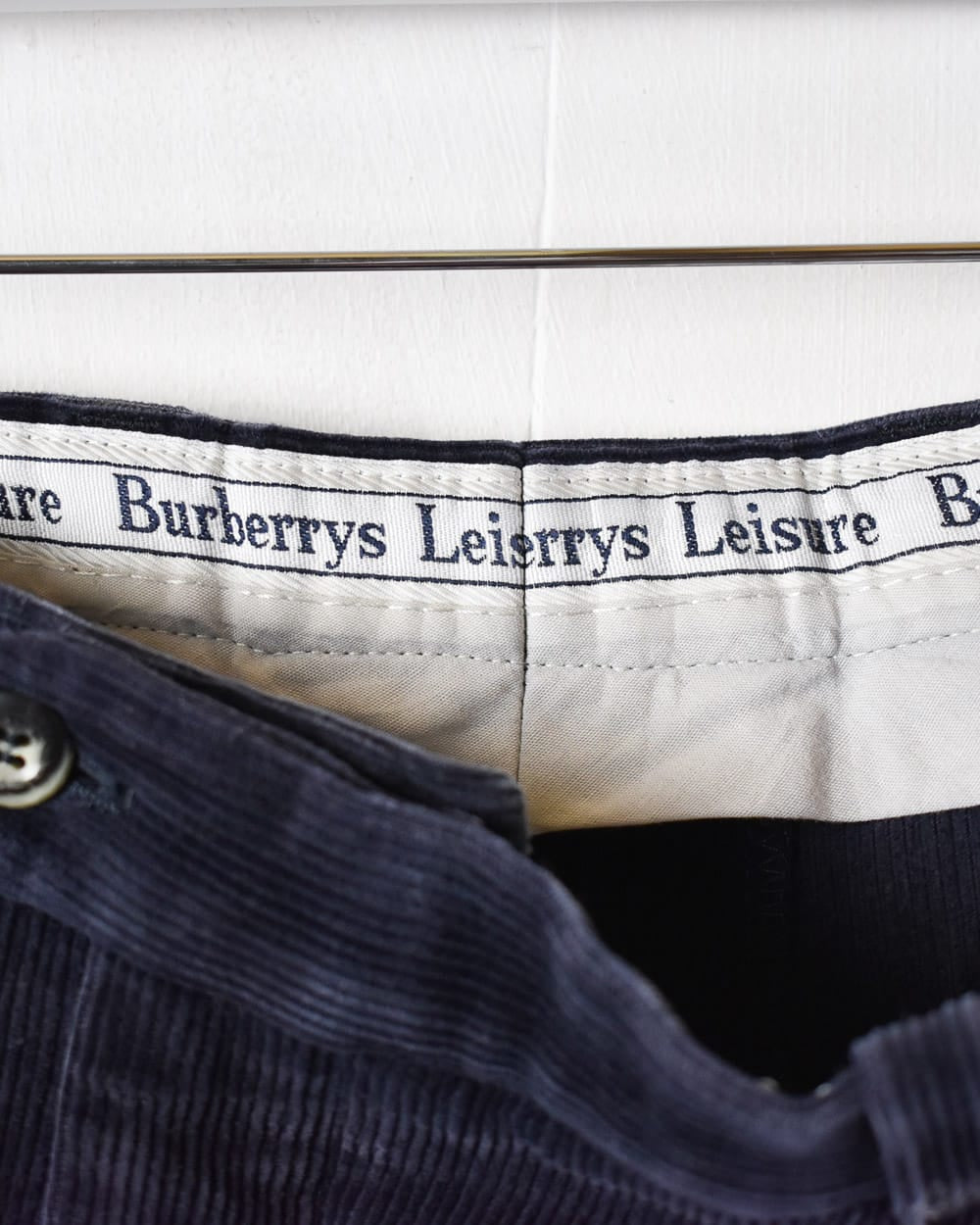Navy Burberry Corduroy Jeans - W36 L30