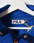 Blue Fila 1/4 Button Fleece - Large