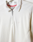 White Nike Athletic Polo Shirt - Small