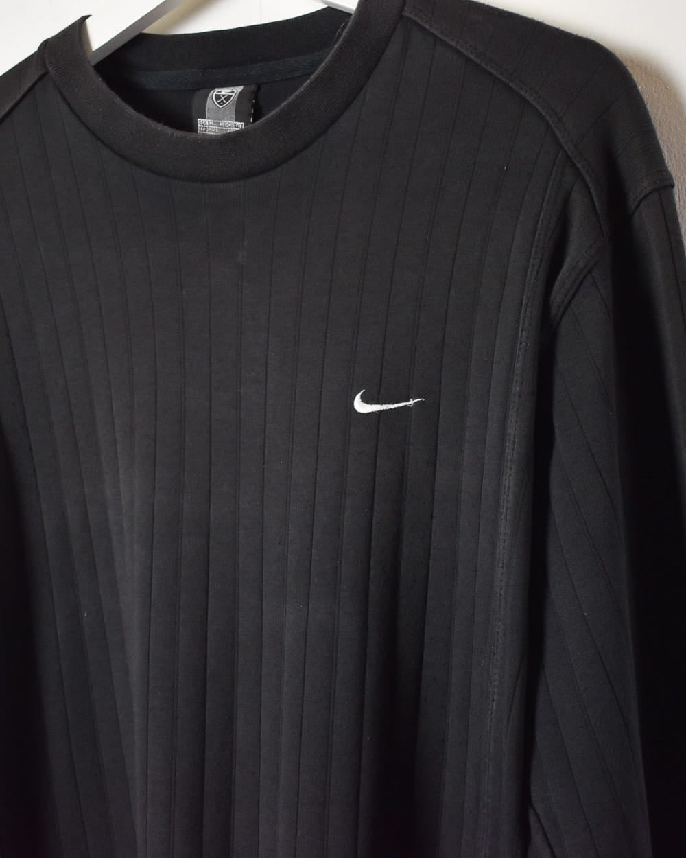 Black Nike Textured Thin Sweatshirt - Small