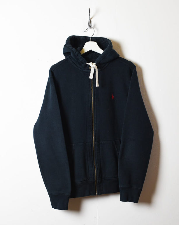 Black Polo Ralph Lauren Zip-Through Hoodie - Large