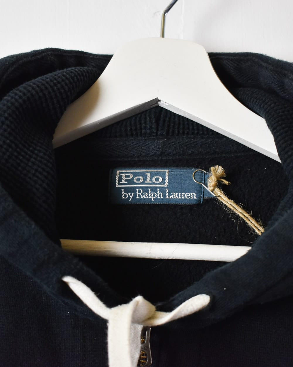 Black Polo Ralph Lauren Zip-Through Hoodie - Large