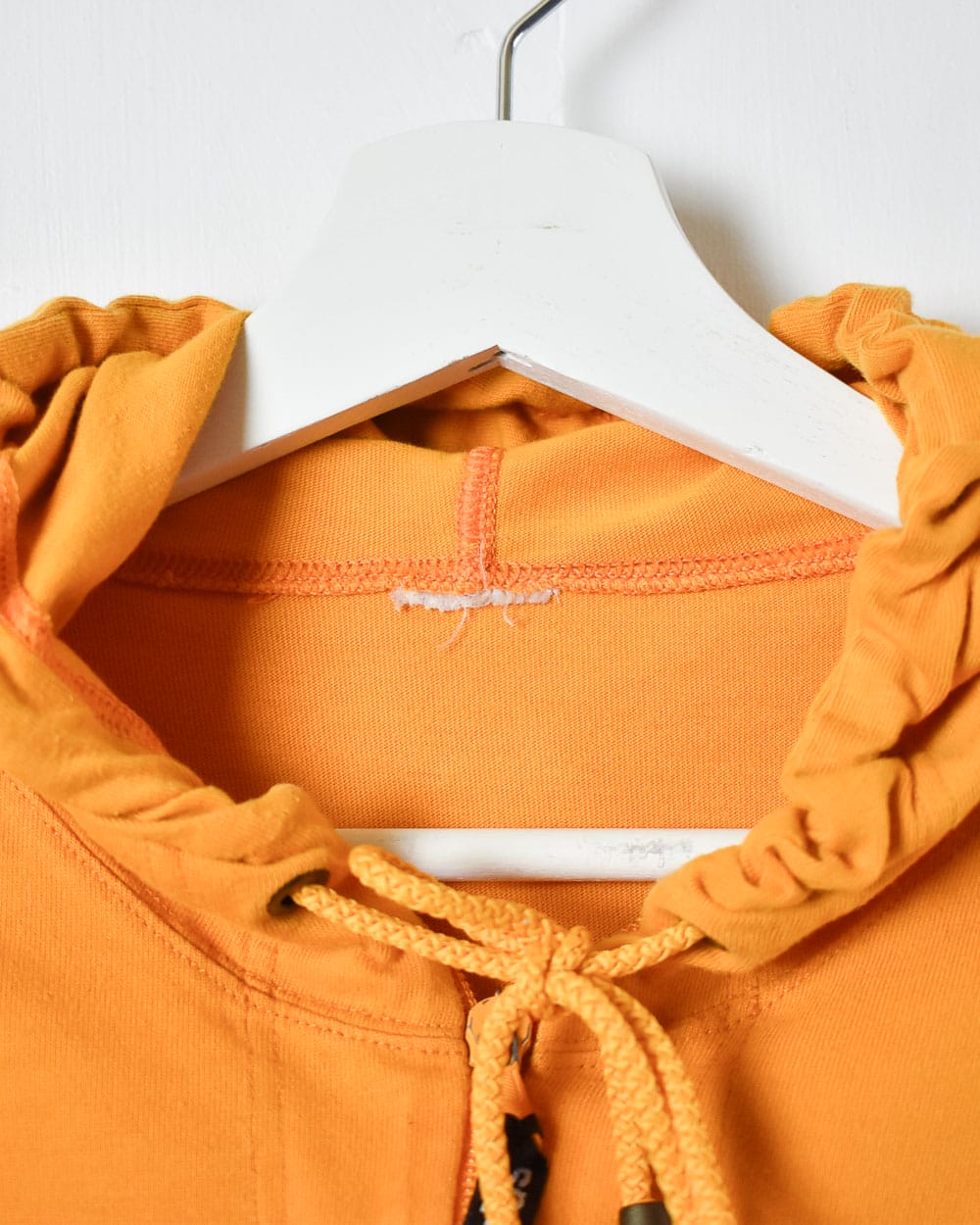 Orange Adidas Hooded 1/4 Zip T-Shirt - Large