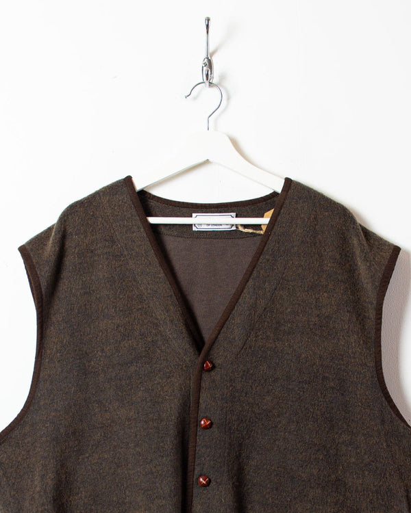 Brown Burberry Sweater Vest - X-Large