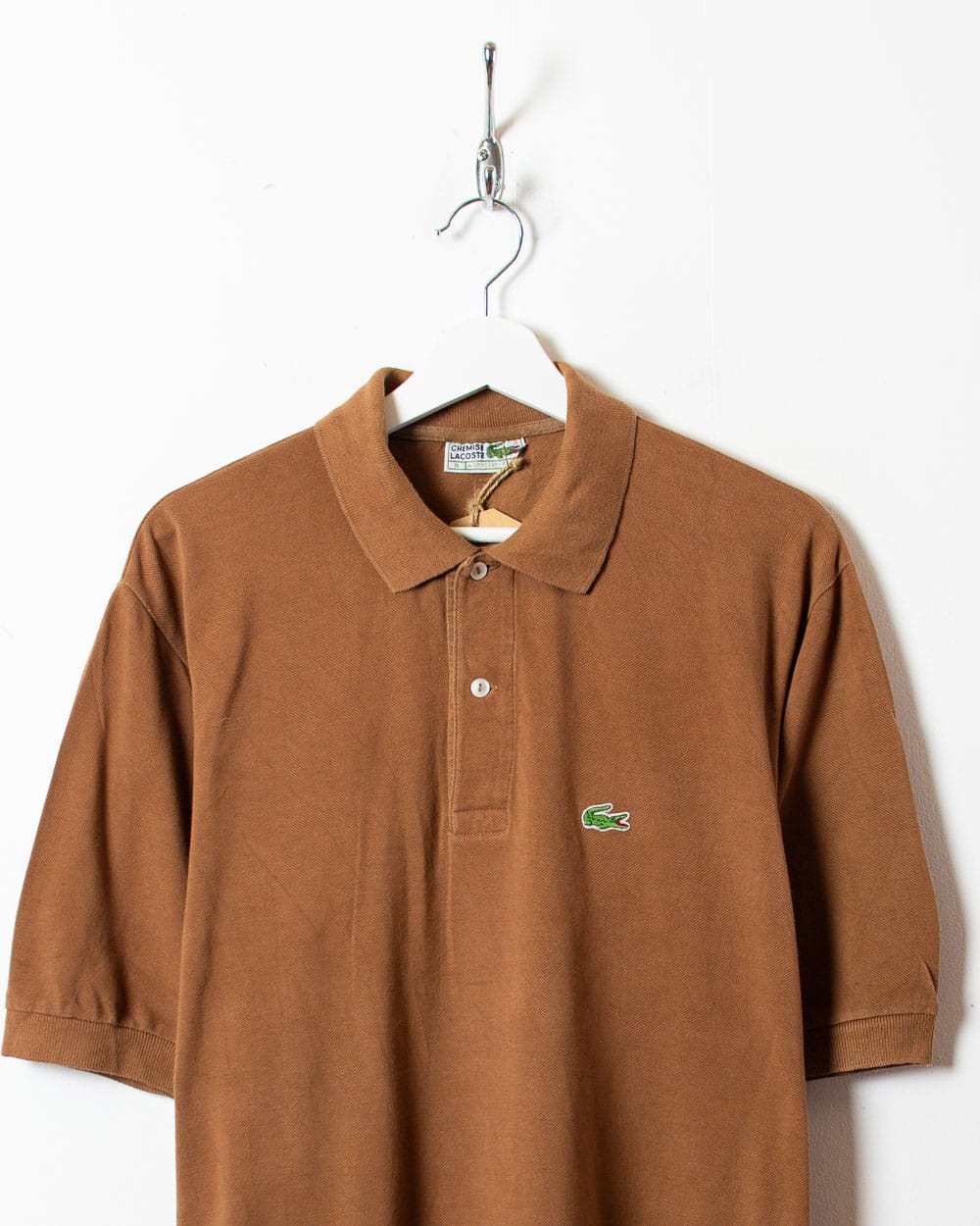 Brown Chemise Lacoste Polo Shirt - X-Large