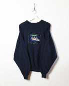 Navy Hugo Boss Oxford Cambridge Rowing Knitted Sweatshirt - Medium