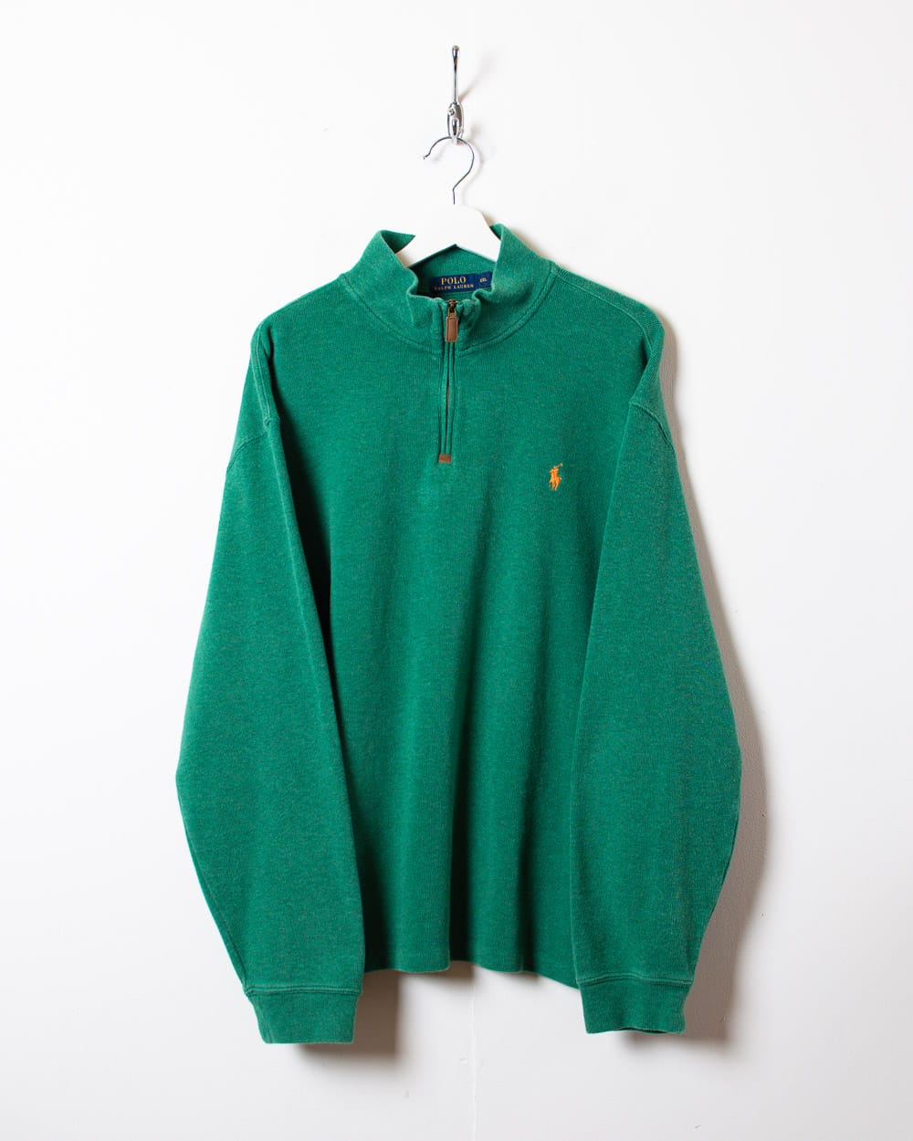Green Polo Ralph Lauren 1/4 Zip Sweatshirt - XX-Large