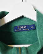 Green Polo Ralph Lauren 1/4 Zip Sweatshirt - XX-Large