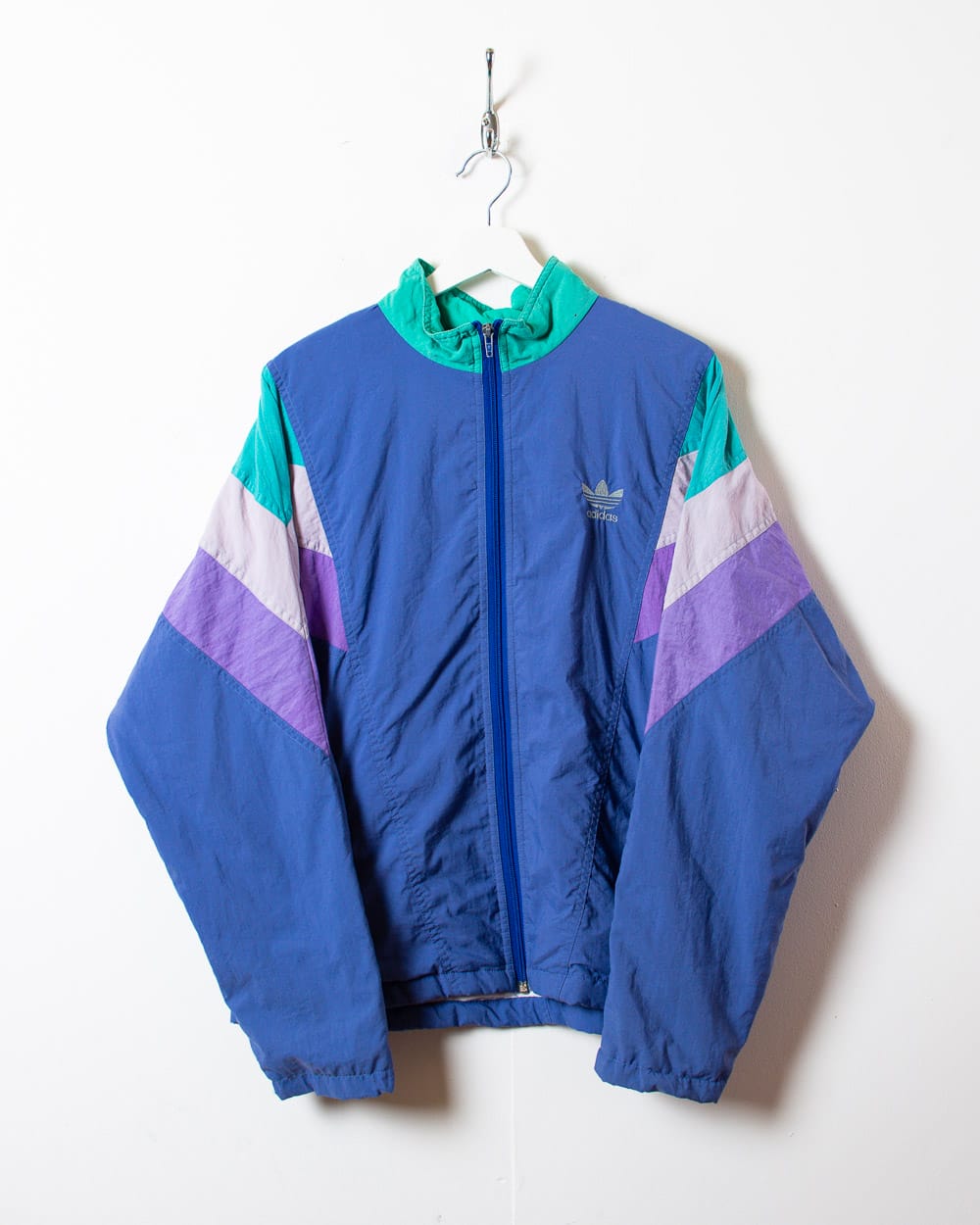 Vintage 90s Purple Adidas Windbreaker Jacket Medium Polyester Domno Vintage