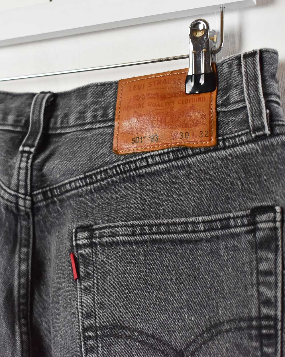 Grey Levi's 501 3/4 Length Jeans - W32 L25