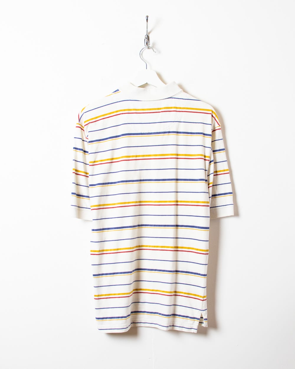 White Timberland Striped Polo Shirt - Medium