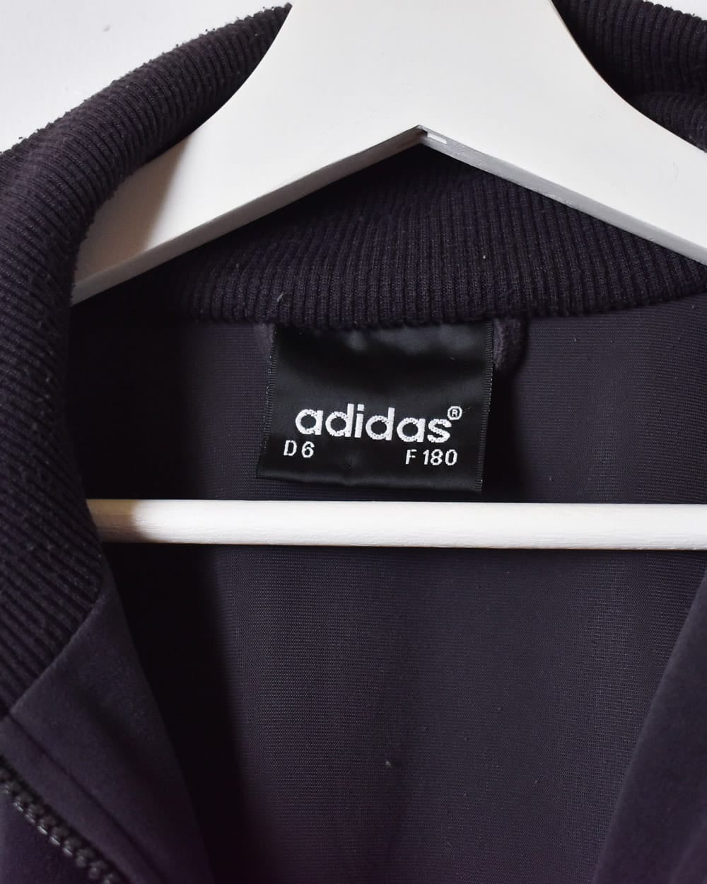 Black Adidas Velour Tracksuit Top - Medium