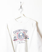 White Crazy Shirt Golden Gate San Francisco Sweatshirt - Large