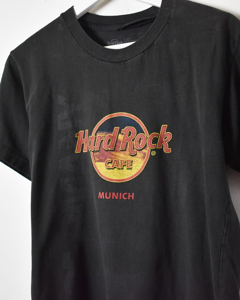 Vintage 00s Black Hard Rock Cafe Munich T-Shirt - X-Small Cotton