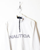 White Nautica 1/4 Zip Sweatshirt - Small