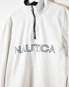 White Nautica 1/4 Zip Sweatshirt - Small