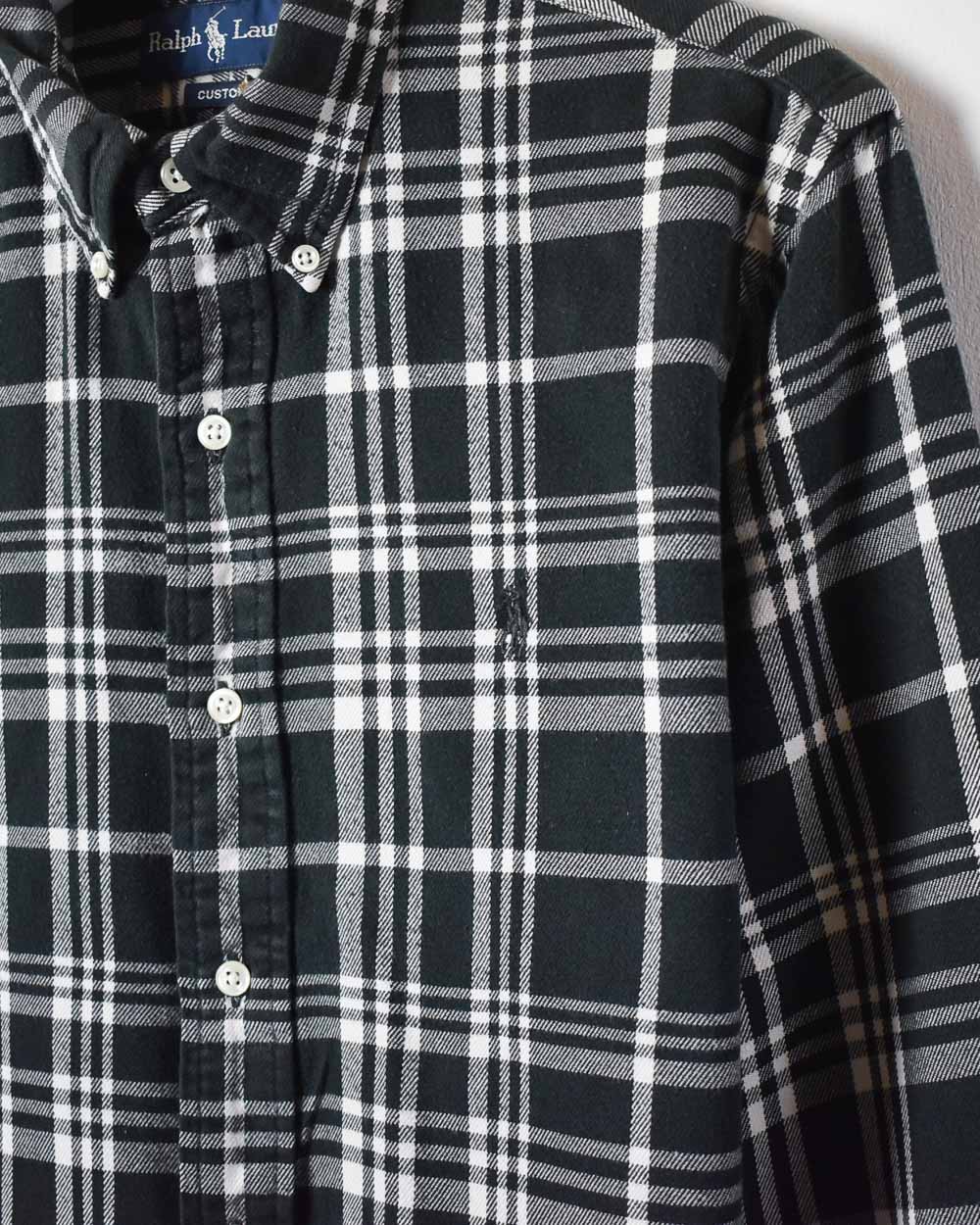 Black Polo Ralph Lauren Flannel Shirt - Large