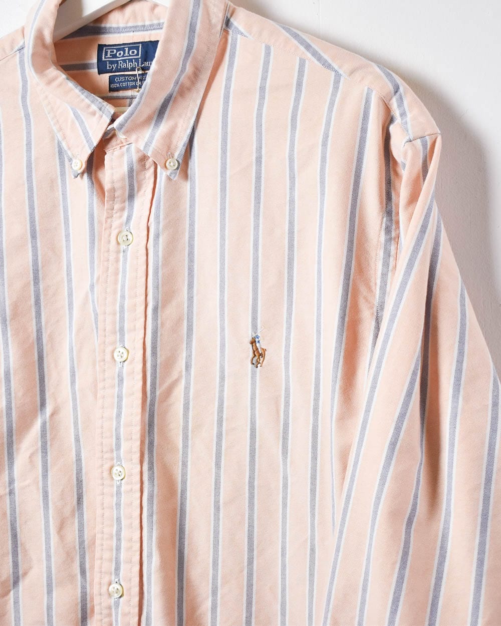 Pink Polo Ralph Lauren Striped Shirt - X-Large