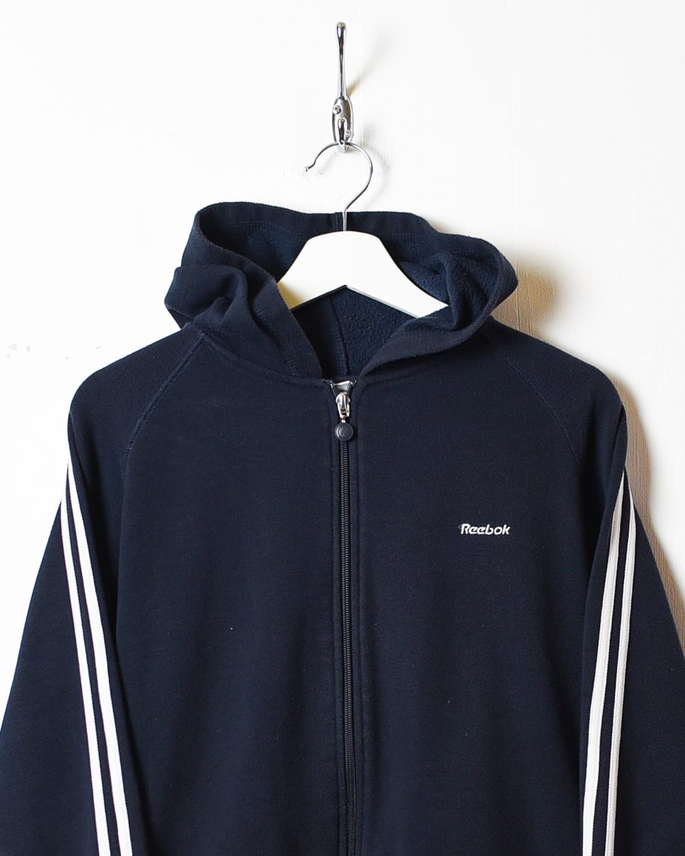 Navy Reebok Zip-Through Hoodie - X-Small women's