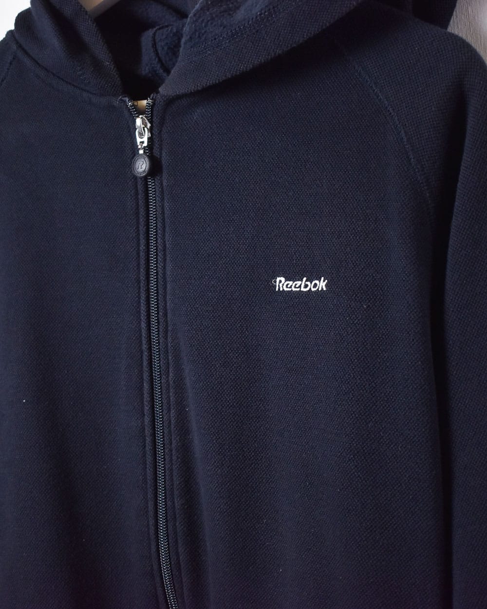 Navy Reebok Zip-Through Hoodie - X-Small women's