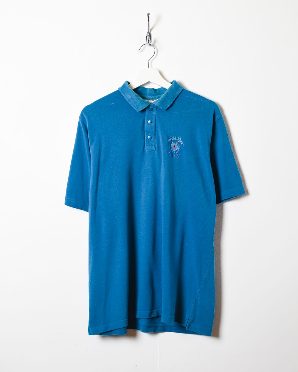 Blue Adidas Golf Polo Shirt - Large