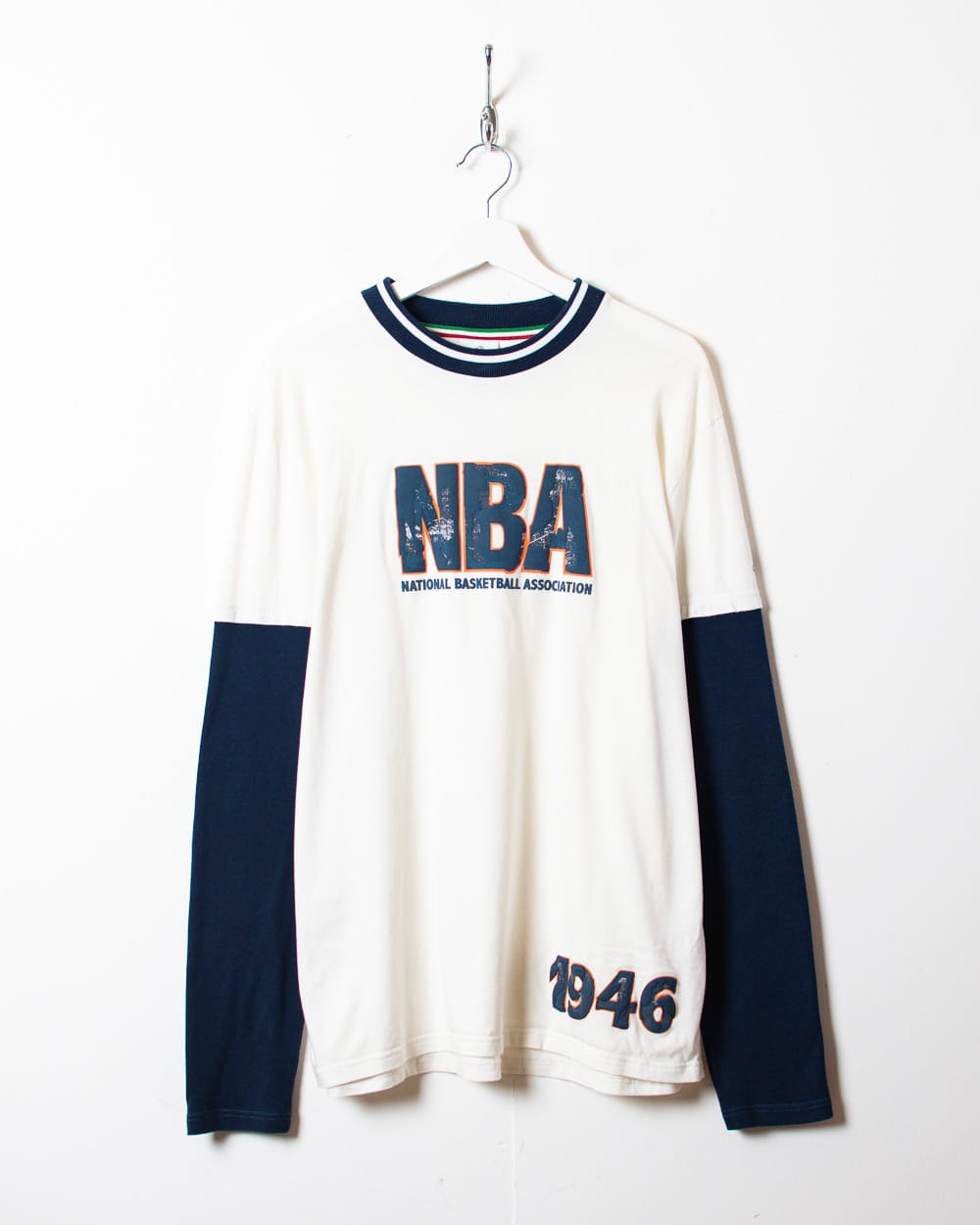 White Adidas X NBA Long Sleeved T-Shirt - Large