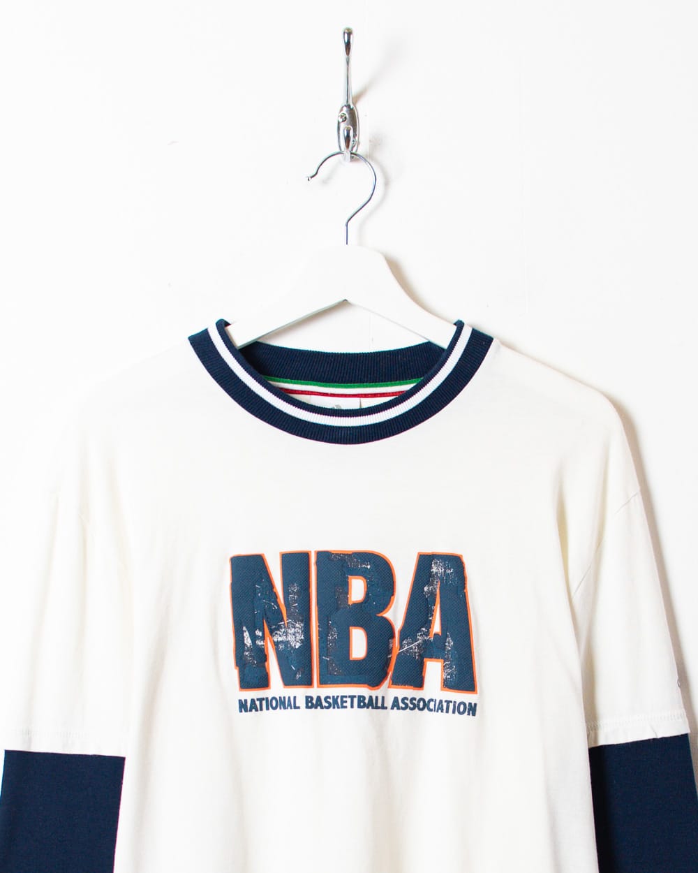 White Adidas X NBA Long Sleeved T-Shirt - Large