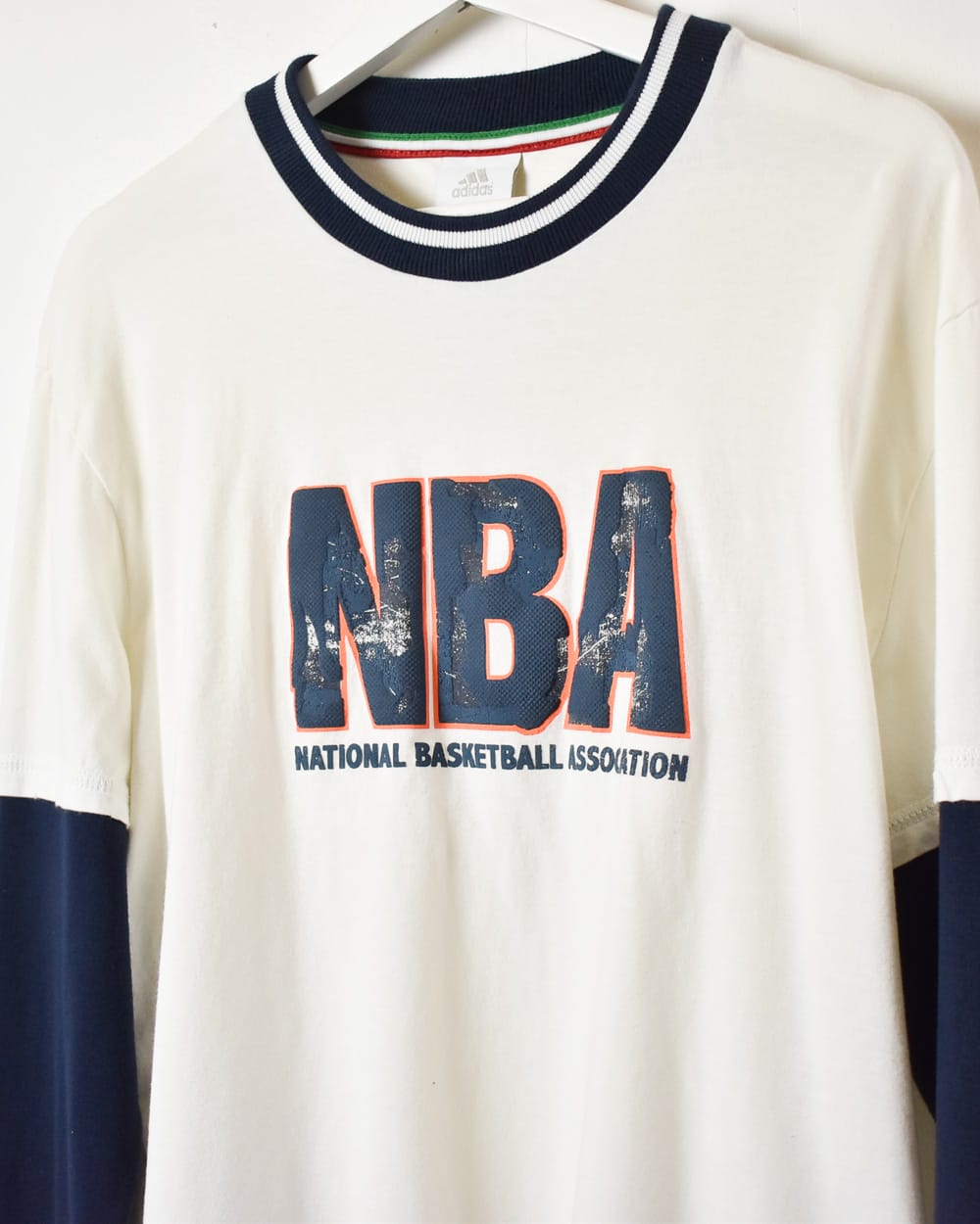 White Adidas X NBA Long Sleeved T-Shirt - Large