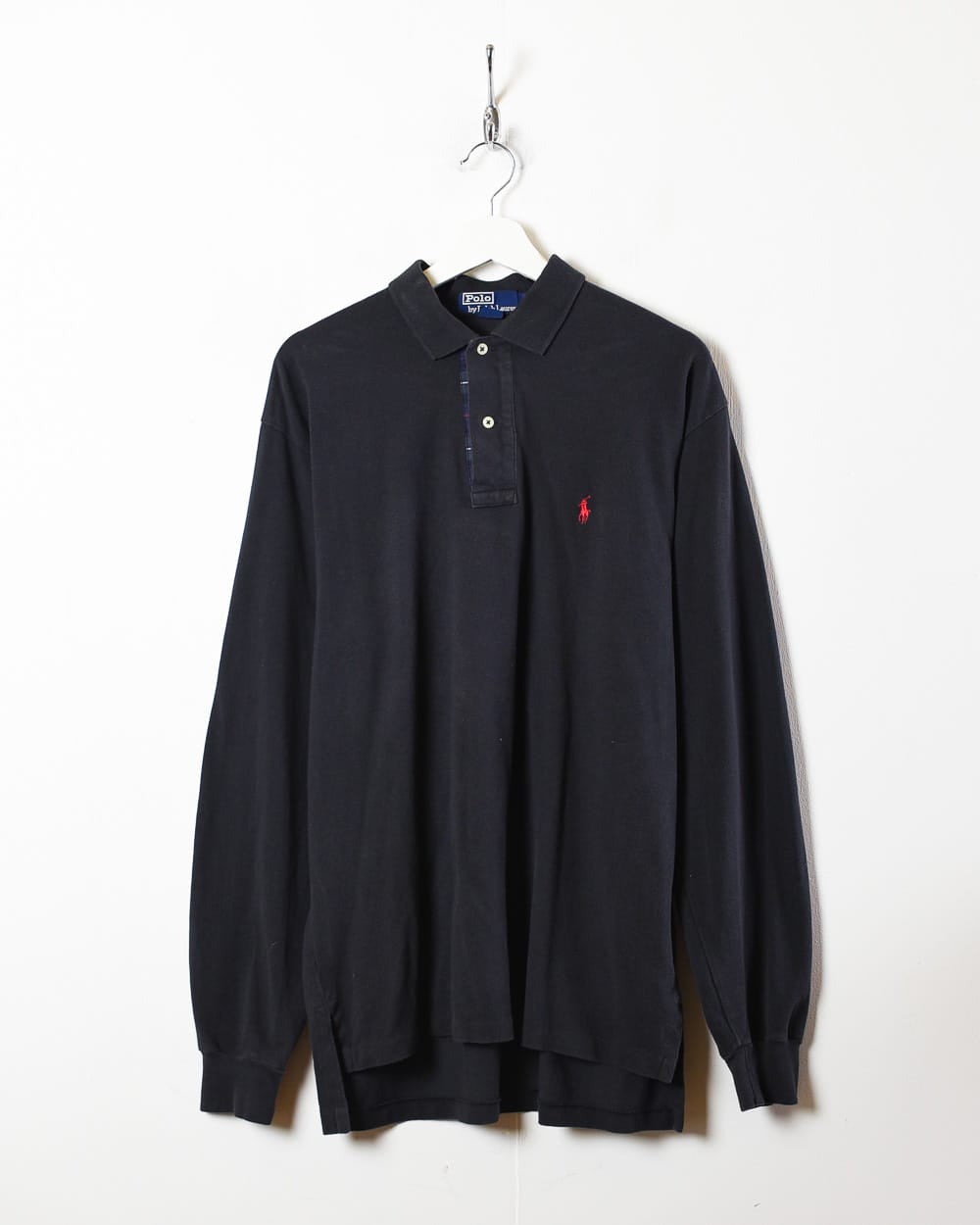 Black Ralph Lauren Long Sleeved Polo Shirt - Large
