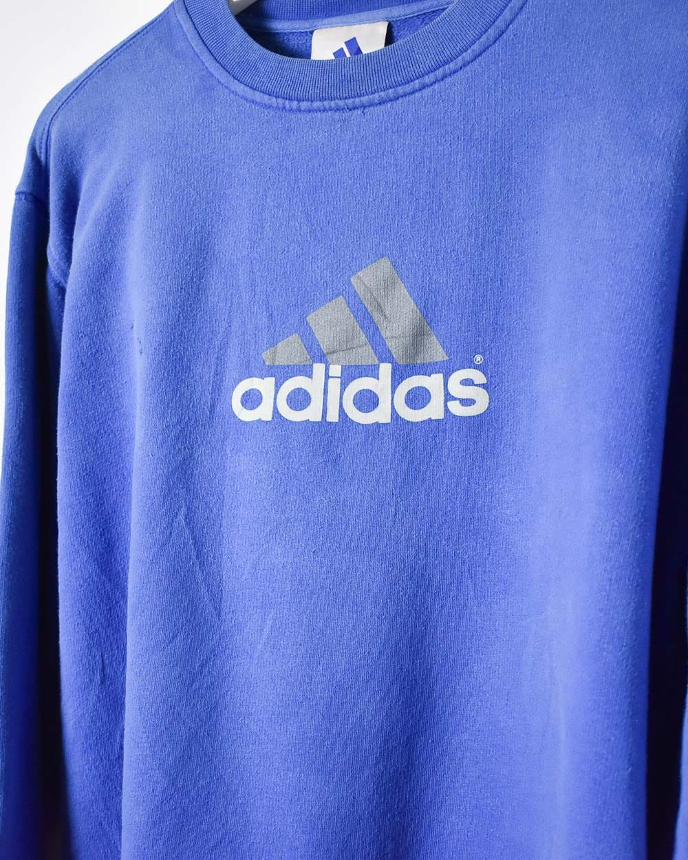 Blue Adidas Worn Sweatshirt - X-Small