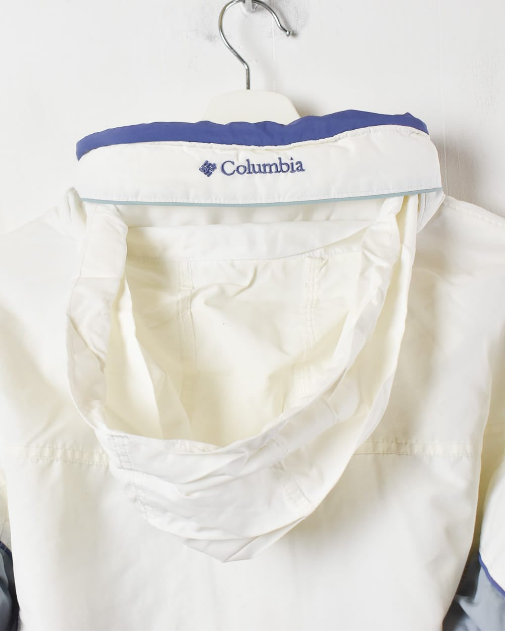 White Columbia Hooded Windbreaker Jacket - Medium Women's