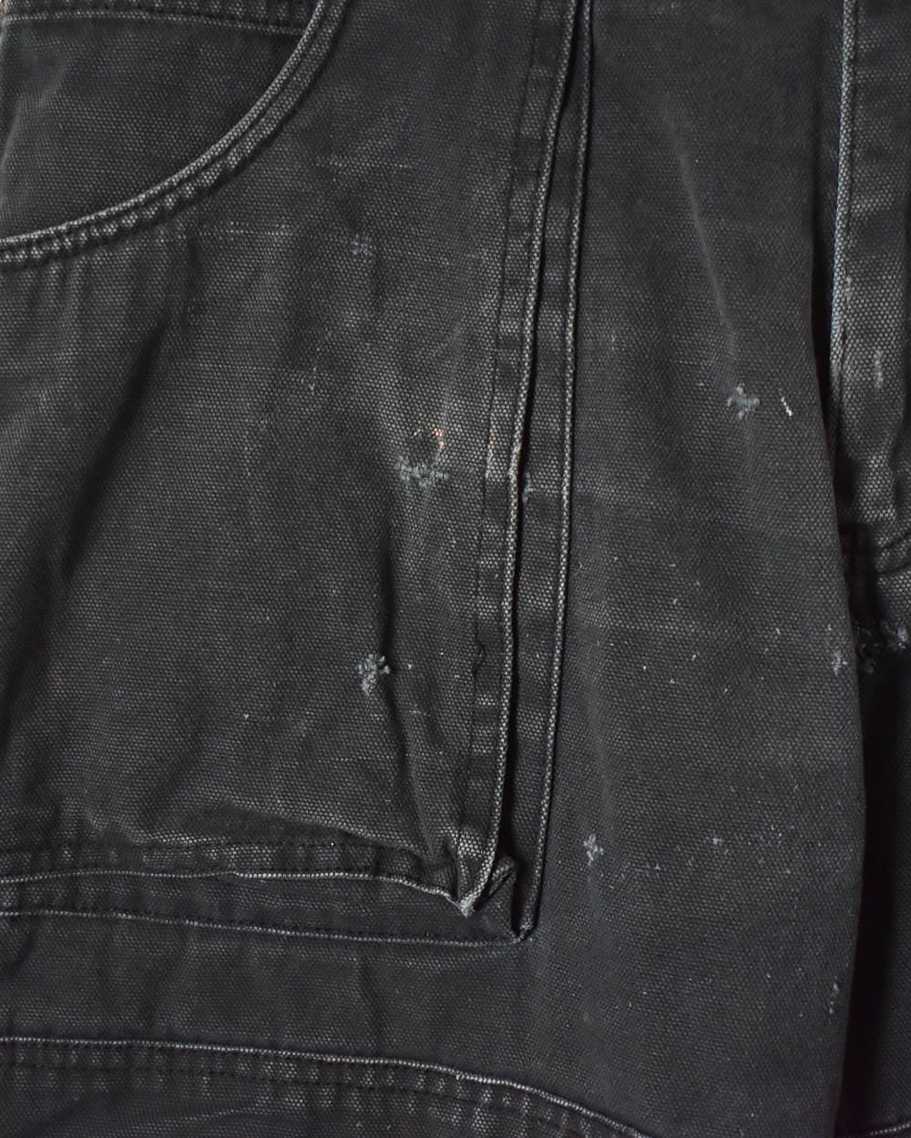 Black Dickies Distressed Double Knee Carpenter Jeans - W34 L31