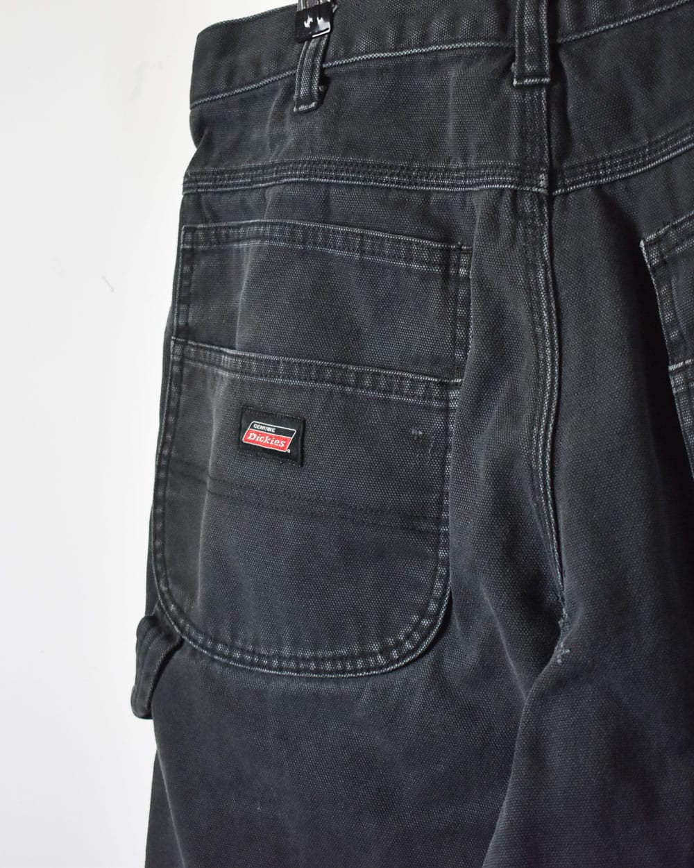 Black Dickies Distressed Double Knee Carpenter Jeans - W34 L31