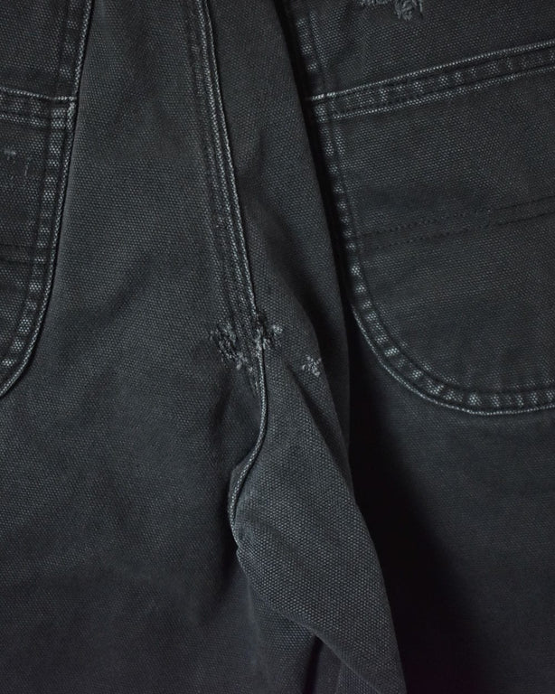 Black Dickies Distressed Double Knee Carpenter Jeans - W34 L31