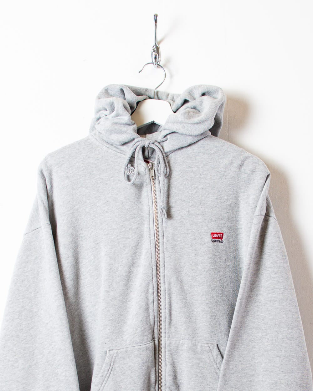 Stone Levi's Zip-Through Hoodie - Large