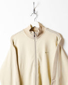 Neutral Nike Zip-Through Sweatshirt - Large