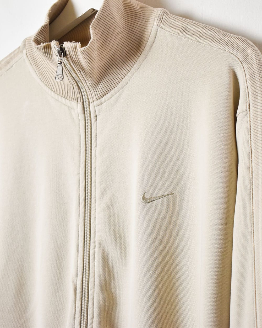 Neutral Nike Zip-Through Sweatshirt - Large