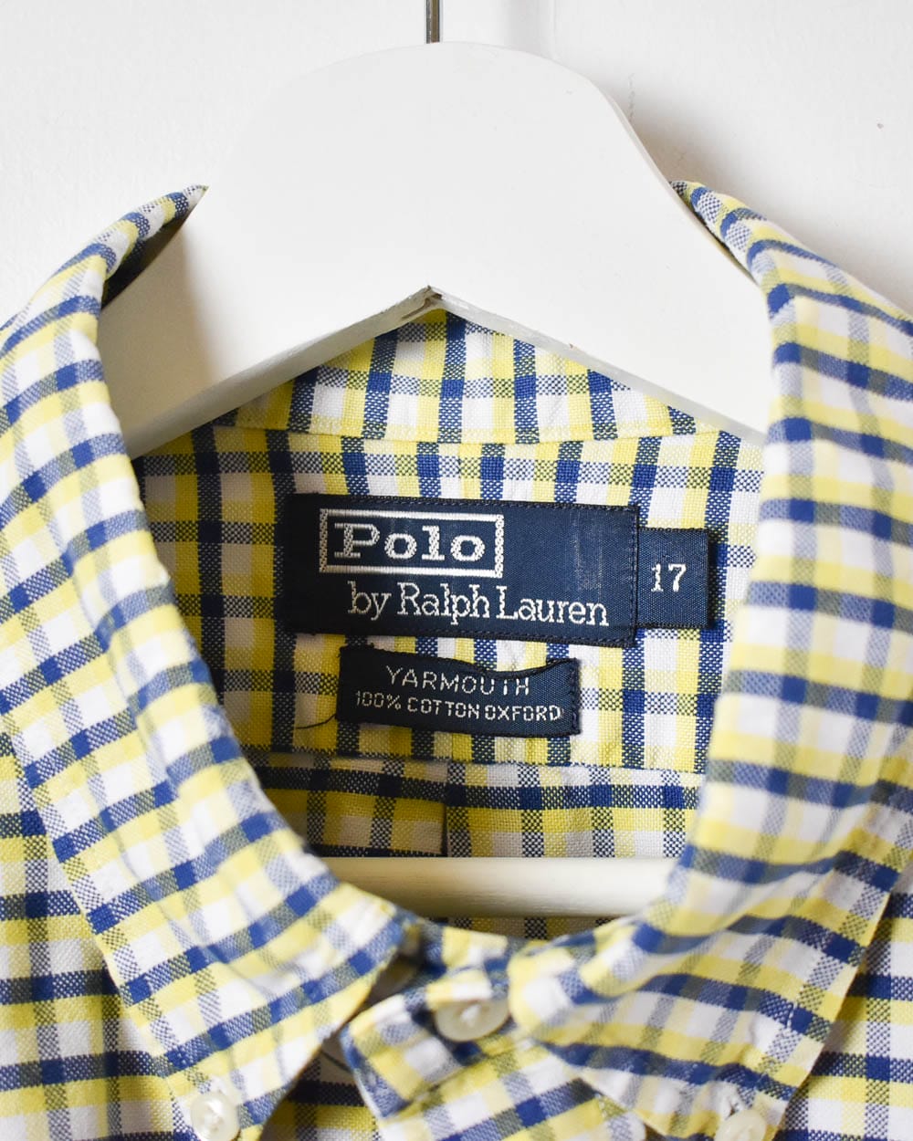 Yellow Polo Ralph Lauren Checked Shirt - X-Large