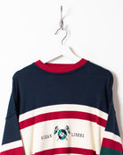 Navy Canda Ocean Liners Knitted Sweatshirt - Large