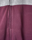 Maroon Champion Zip-Through Sweatshirt - Large