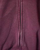 Maroon Champion Zip-Through Sweatshirt - Large