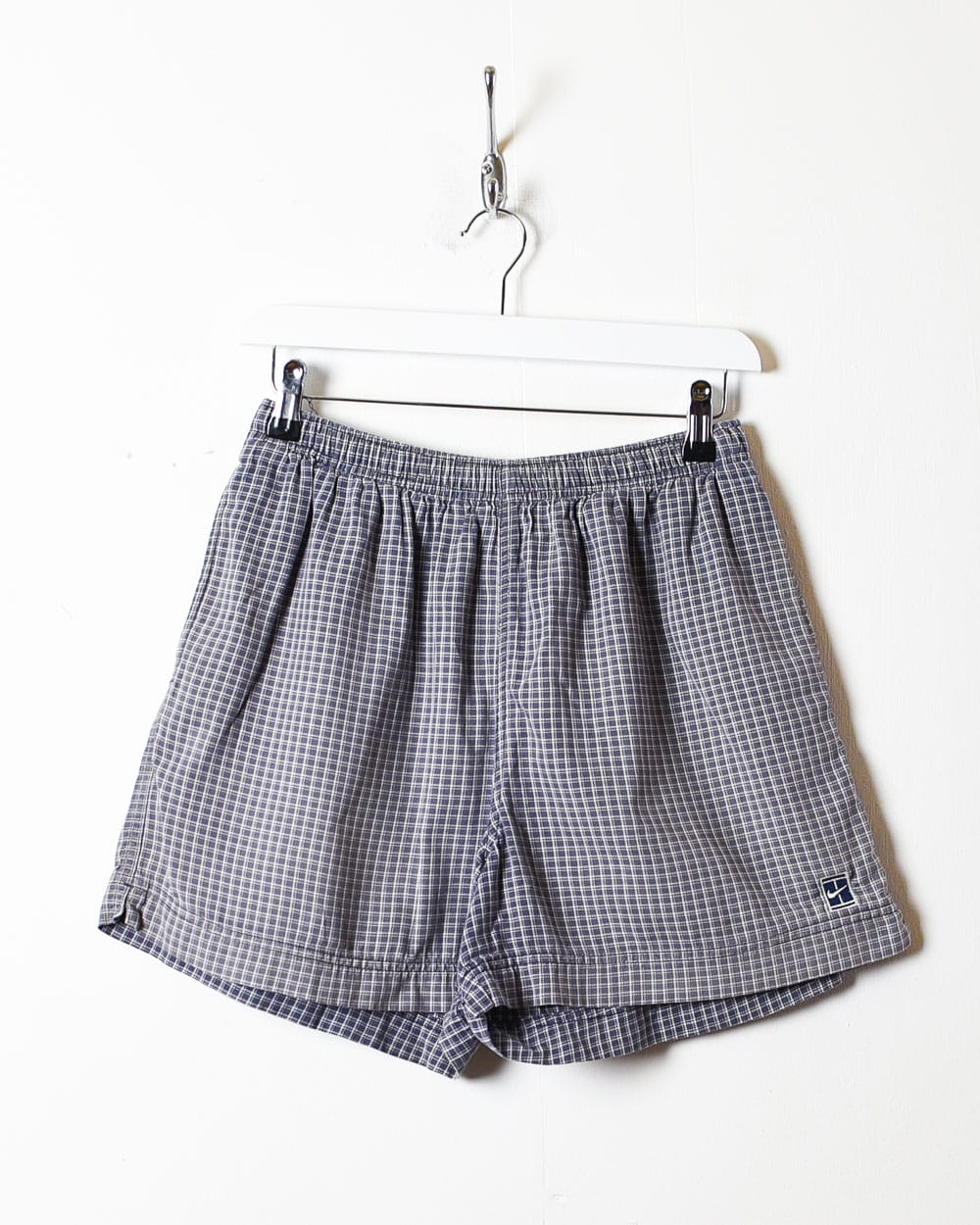 Grey Nike Challenge Court Checked Shorts - Small