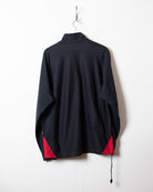 Red Adidas 1/4 Zip Tracksuit Top  - Large