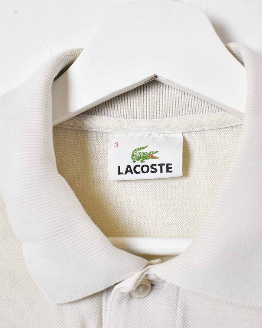 Neutral Lacoste Polo Shirt - Small